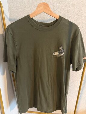 Olive Green Graphic Crewneck T-Shirt